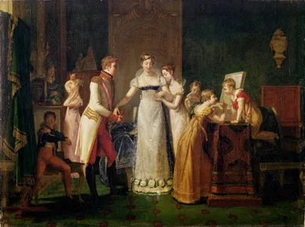 Marie-Louise of Austria Bidding Farewell to her Family in Vienna, 13th March 1810